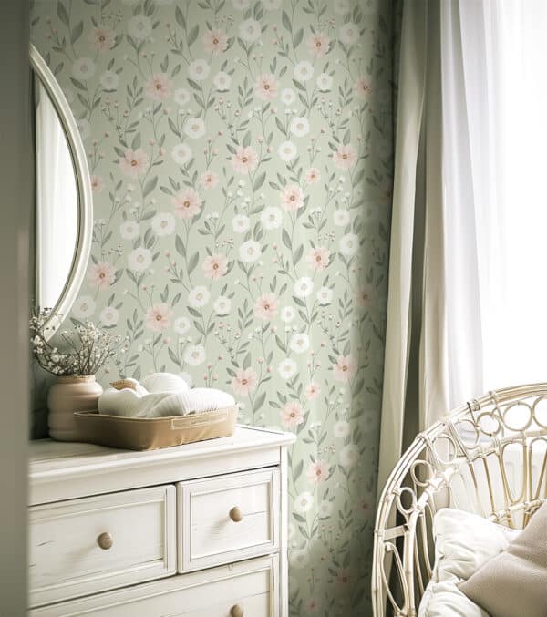 Lilipinso Eden Behangstaal Floral Blossom Green 3700412477786