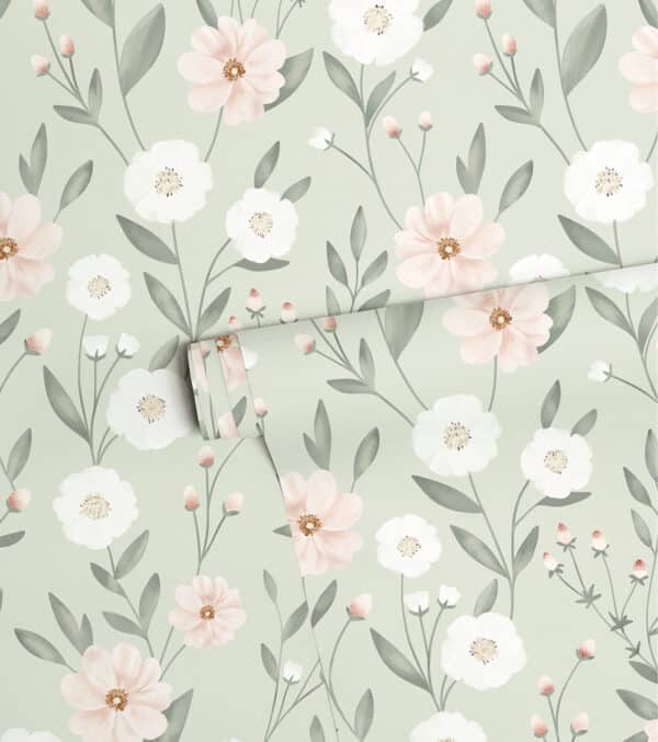 Lilipinso Eden Behangstaal Floral Blossom Green 3700412477786