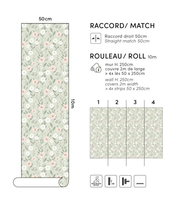 H0788 Lilipinso Eden Behang Floral Blossom Green 3700412477786 (4)