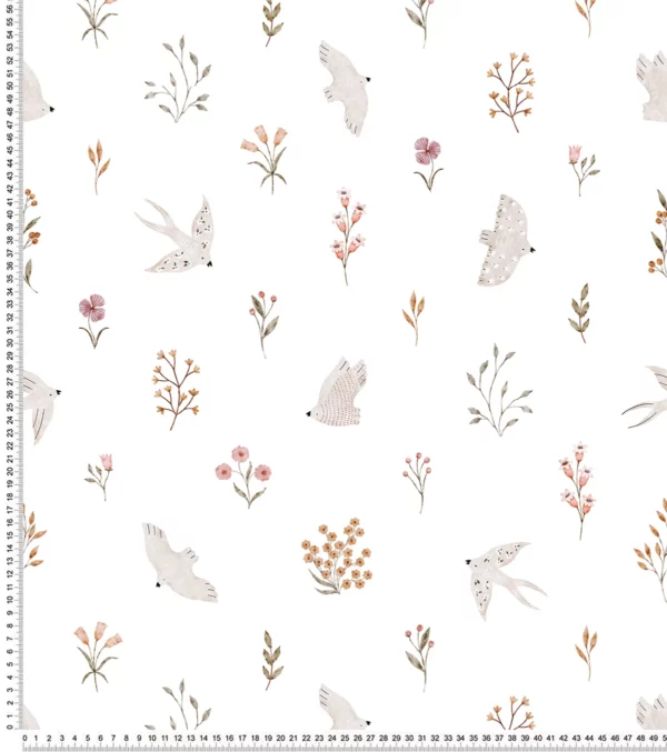 H0796 Lilipinso Coccinella Behangs Swallows and Flowers 3700412477649 (1)