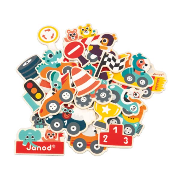 Janod Magneten Auto's (24 stuks) 3700217396411 - 119641 (5)