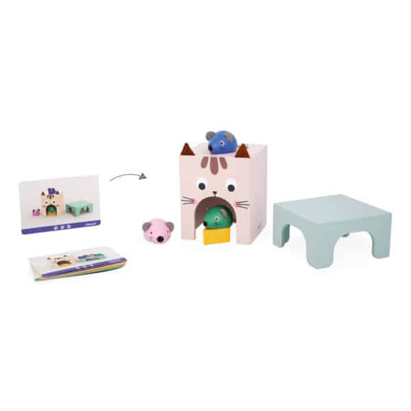 Janod Montessori Vind je Plaats Kat en Muis 3700217350789 - 115078 - (5)