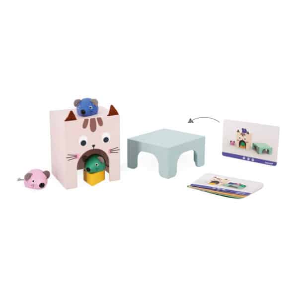 Janod Montessori Vind je Plaats Kat en Muis 3700217350789 - 115078 - (6)