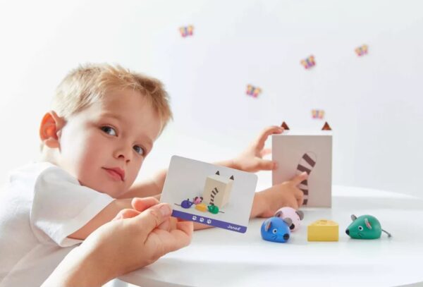 Janod Montessori Vind je Plaats Kat en Muis 3700217350789 - 115078
