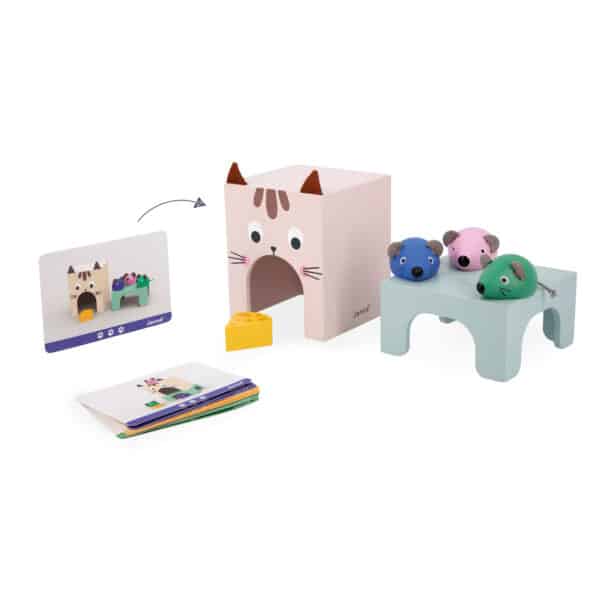 Janod Montessori Vind je Plaats Kat en Muis 3700217350789 - 115078 - (7)