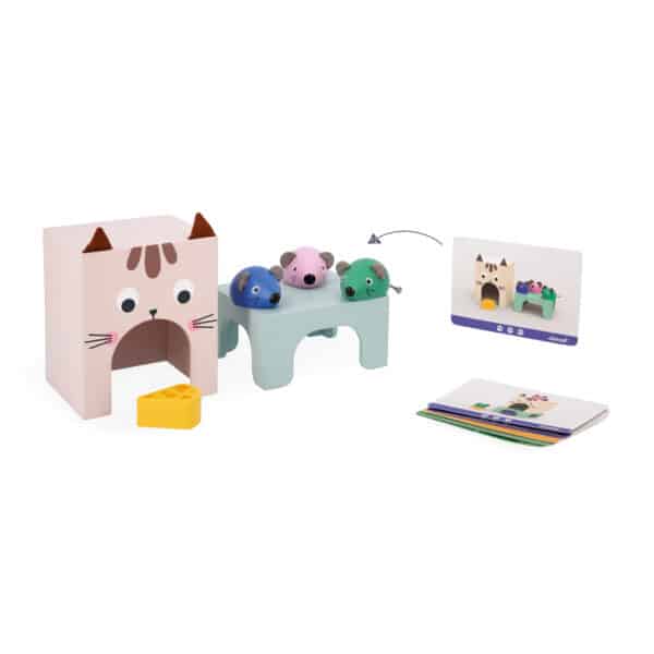 Janod Montessori Vind je Plaats Kat en Muis 3700217350789 - 115078 - (8)