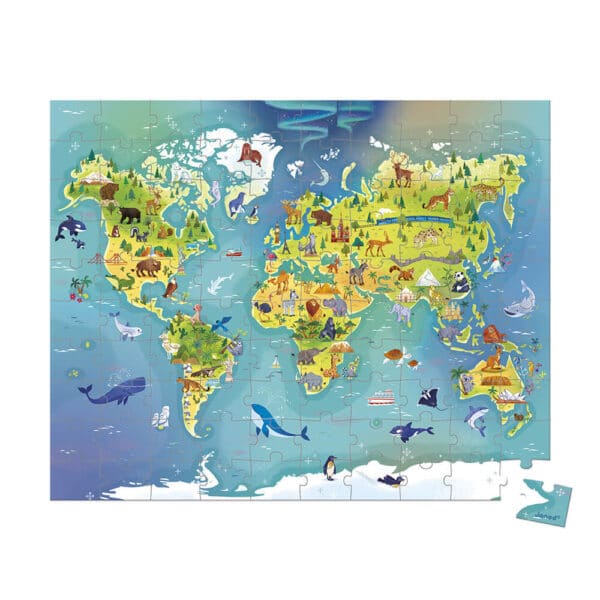 Janod Puzzel De Wereld +6jr 3700217326074 - 112607 - (1)