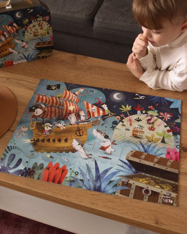 Janod Puzzel Koffer - Piraten (vanaf 4 jaar) 3700217326142 (1)
