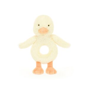 Jellycat Bashful Rammelaar Eend Duckling Ring Rattle 670983160925