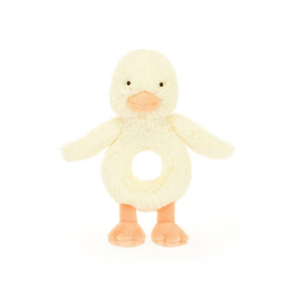 Jellycat Bashful Rammelaar Eend Duckling Ring Rattle 670983160925
