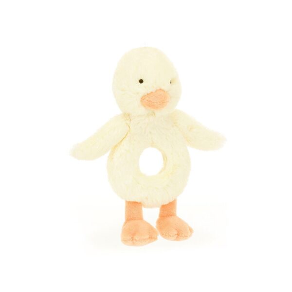 Jellycat Bashful Rammelaar Eend Duckling Ring Rattle 670983160925