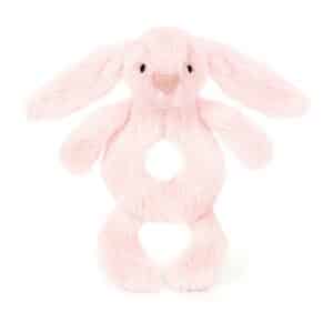 Jellycat Bashful Rammelaar Konijn Pink Bunny Ring Rattle 670983153279