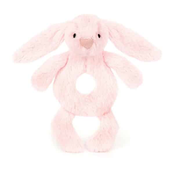 Jellycat Bashful Rammelaar Konijn Pink Bunny Ring Rattle 670983153279