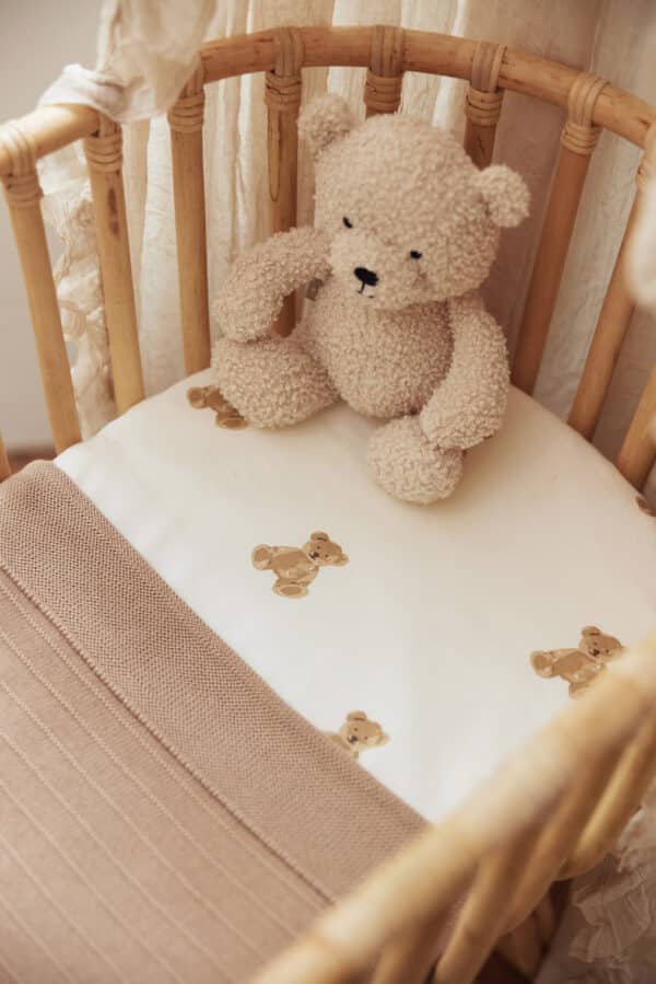 Jollein Hoeslaken Ledikant Jersey Teddy Bear (60x120 cm) - Afbeelding 2