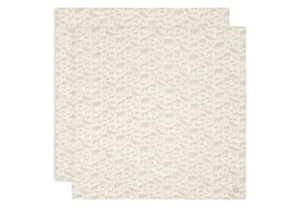 Jollein Hydrofiele Doeken Large Animals Nougat (set van 2) 8717329376939 - 535-852-67044 (3)