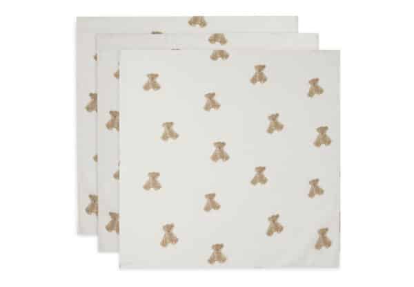 Jollein Hydrofiele Doeken Small Teddy Bear (set van 3) - 535-851-66095 - 8717329369443 (1)
