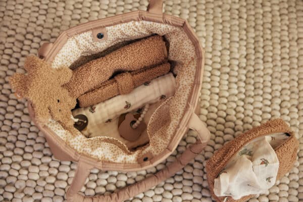 Jollein Luiertas Puffed Bag Tara - Biscuit Grasonderjevoeten (1)