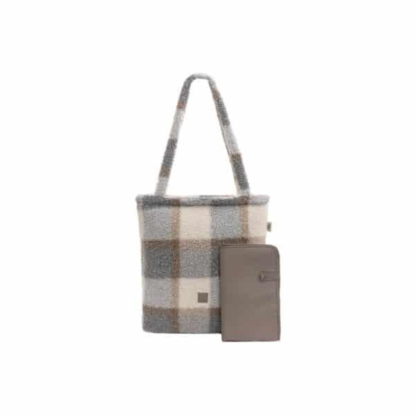 Jollein Luiertas Shopper Check Boucle 8717329387676