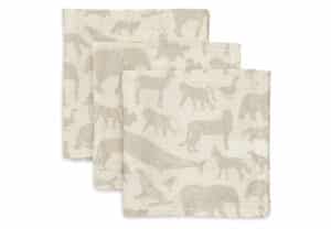 Jollein Monddoekjes Hydrofiel Animal Nougat (set van 3) 8717329376953 - 537-848-67044 (1)