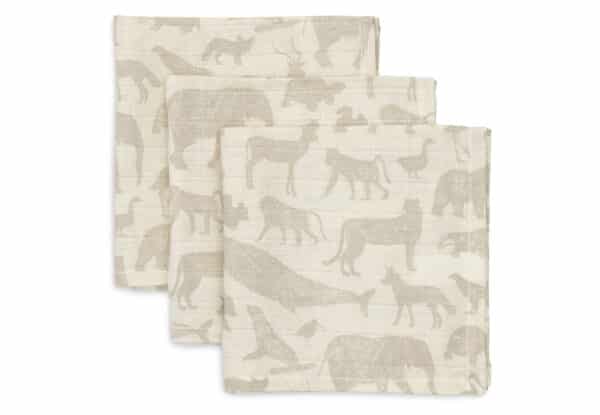 Jollein Monddoekjes Hydrofiel Animal Nougat (set van 3) 8717329376953 - 537-848-67044 (1)