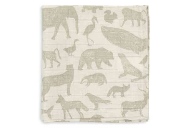 Jollein Monddoekjes Hydrofiel Animal Olive Green (set van 3) 8717329377097 - 537-848-67043 (2)