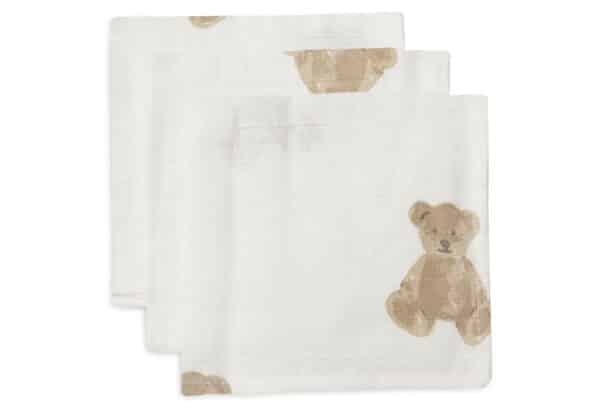 Jollein Monddoekjes Hydrofiel Teddy Bear (set van 3) 537-848-66095 - 8717329369450 (1)