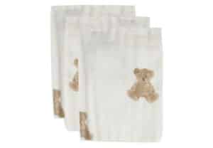Jollein Washandjes Hydrofiel Teddy Bear (set van 3) 536-848-66095 8717329369481 (1)