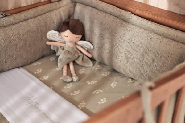 511-501-67041 Jollein Hoeslaken Wieg Jersey Twig Olive Green (40/50x90cm) 8717329376403