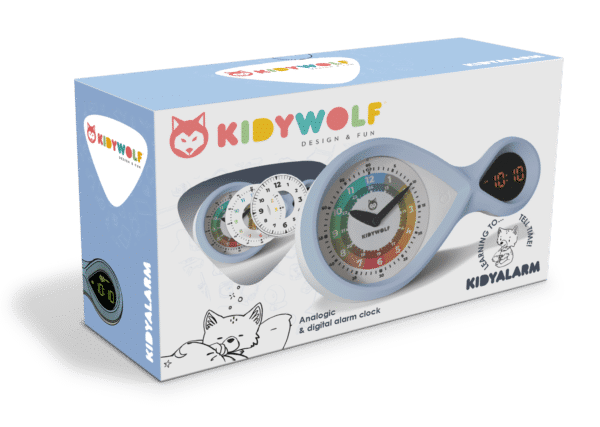 Kidywolf KidyAlarm Educatieve Klok en Wekker Blauw 5407009180354