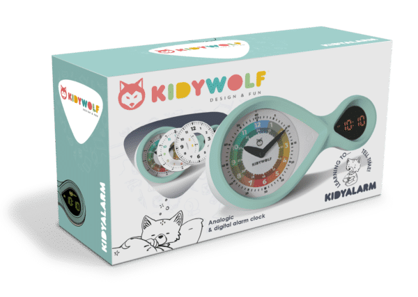 Kidywolf KidyAlarm Educatieve Klok en Wekker Mint 5407009180361