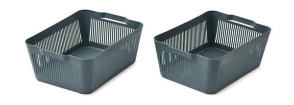 Liewood Opbergmanden Makeeva Small (set van 4) Whale Blue 5715493129408
