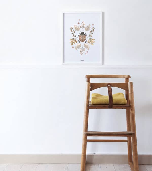 Lilipinso Coccinella Poster Ladybird and Flowers 3700412477144