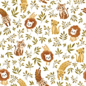 Lilipinso Felidae Behang Jungle Trio Tijger Leeuw en Cheetah H0734 - (1)