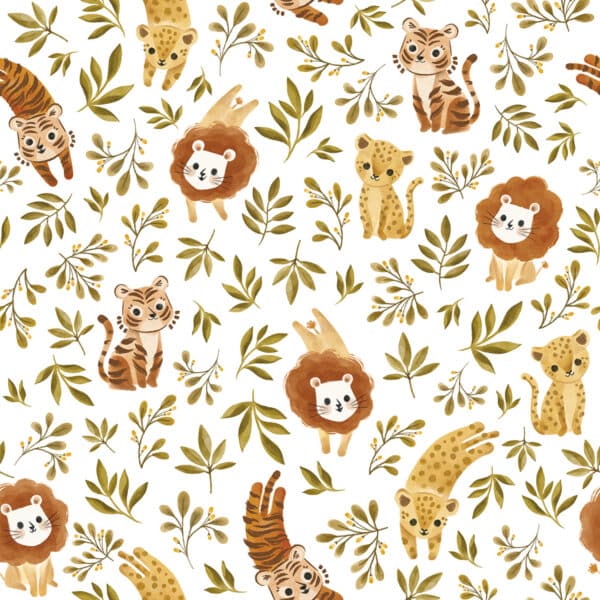 Lilipinso Felidae Behang Jungle Trio Tijger Leeuw en Cheetah H0734 - (1)