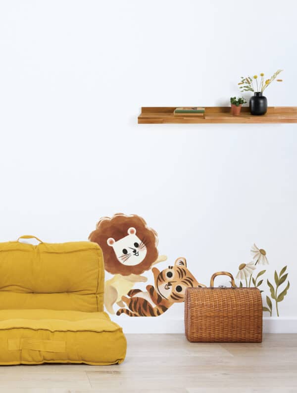 Lilipinso Felidae Muurstickers - Tiger and Lion S1517 (2)