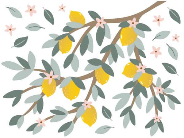 Lilipinso Louise Muurstickers XL - Tak met Citroenen 3700412485071 - (1)