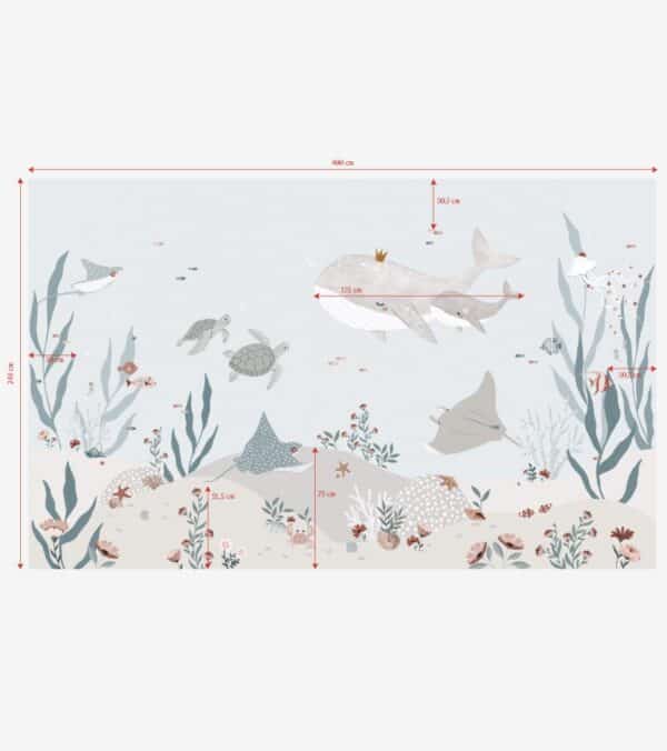 Lilipinso Ocean Field Behangpaneel - Seabed bij Grasonderjevoeten.nl H0772 (2)