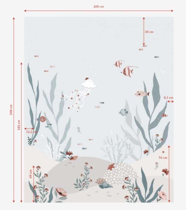 Lilipinso Ocean Field Behangpaneel - Under the Sea bij Grasonderjevoeten.nl H0733 (3)