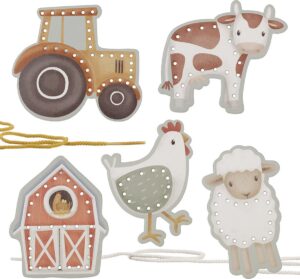 Little Dutch Rijgkaarten Little Farm 8714274125605 (1)