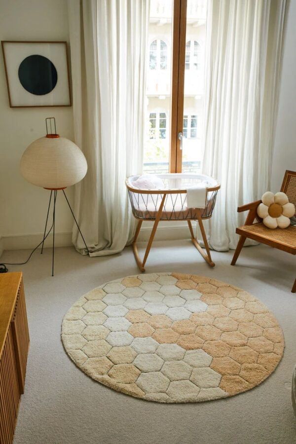 Lorena Canals Planet Bee Vloerkleed Honeycomb Golden (3)