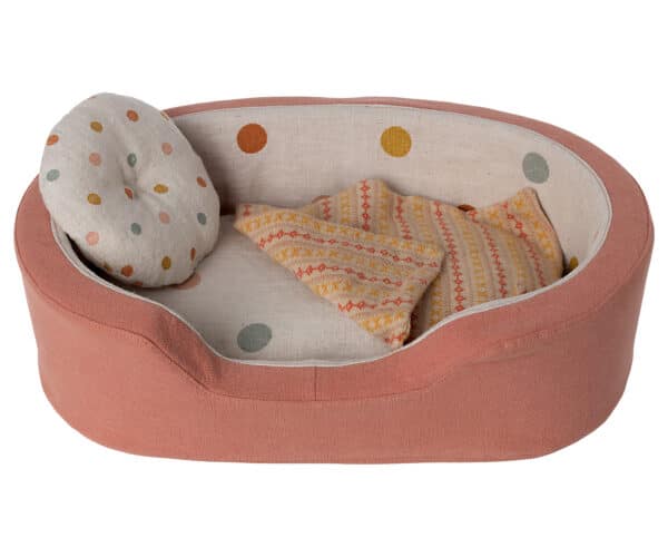 Maileg Knuffel Hondenmand - Dog Basket Coral 16-3922-00
