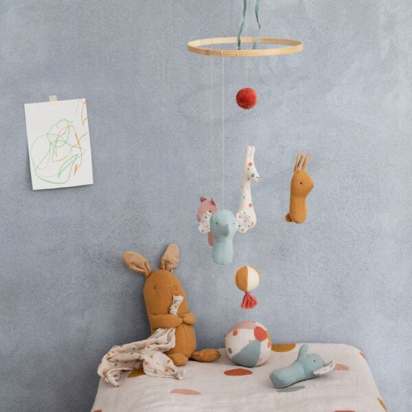 Maileg Lullaby Friends Collectie Baby Muziekdoos Knuffeldoek Rammelaar bij Grasonderjevoeten.nl