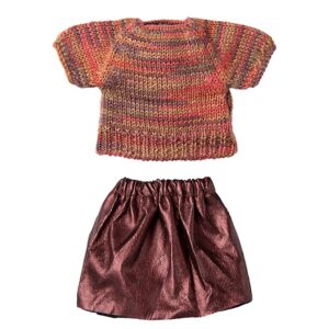 Maileg Mum Mouse Kleertjes Knitted Blouse and Skirt 5707304143123