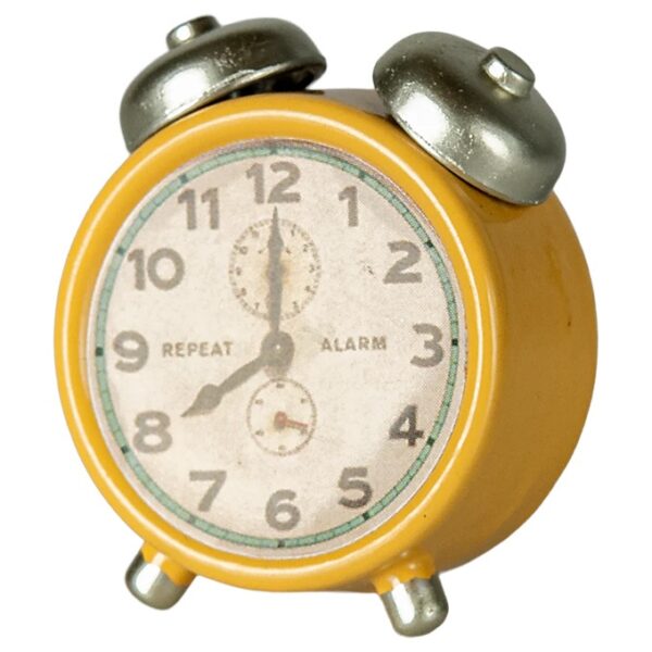 Maileg Poppenhuis Accessoires Wekker Mouse Yellow - Afbeelding 2