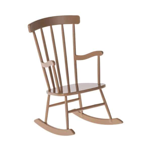 Maileg Poppenhuis Schommelstoel Rocking Chair Mini Dark Powder 5707304134442 (1)