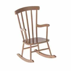 Maileg Poppenhuis Schommelstoel Rocking Chair Mouse Dark Powder 5707304134411 (1)