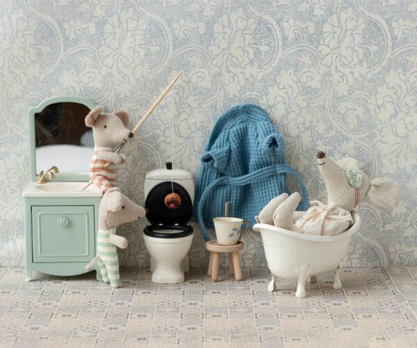 Maileg Poppenhuis Wastafel Sink Dresser Mouse Mint 5707304134923 (2)