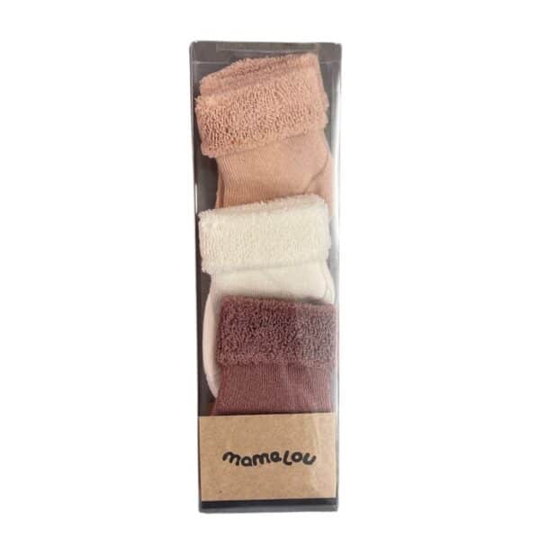 Mamelou Baby Sokjes Blush (set van 3) 8432377531900