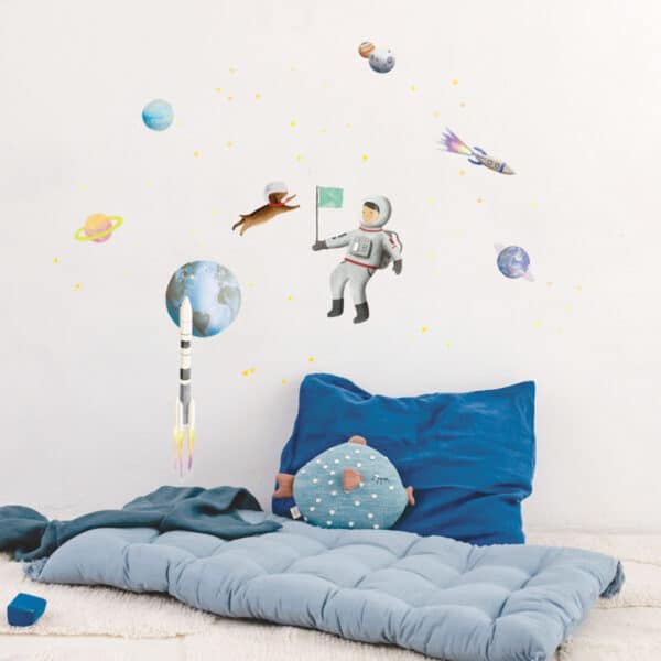 Mimi'lou Muursticker Espace Ruimtevaart Medium (1)