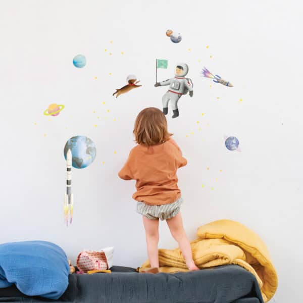 Mimi'lou Muursticker Espace Ruimtevaart Medium (3)